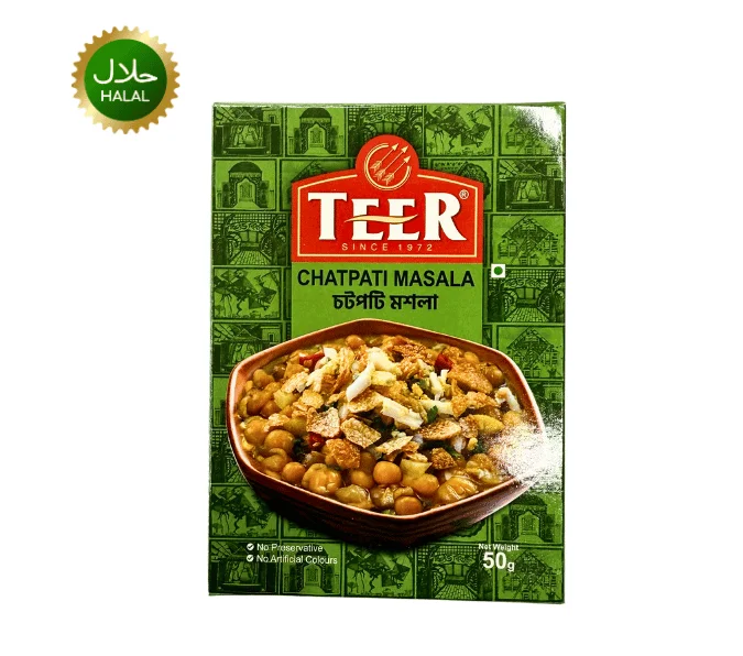 TEER Chatpati Masala 50g spice mix packet for making street style chatpati