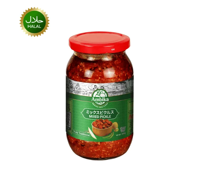 Ambika Mixed Pickle 400g spicy traditional achar jar