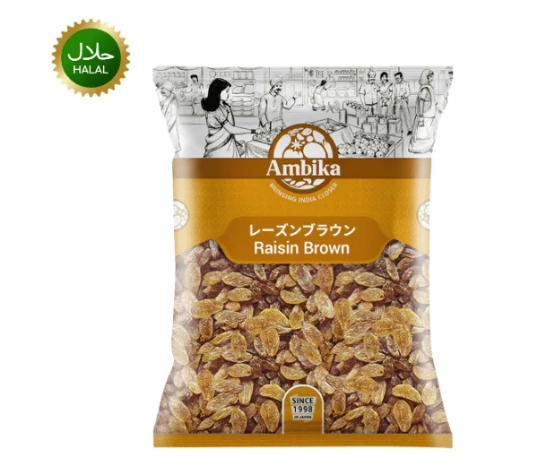 Raisin Brown Kismis 500g Ambika premium quality dried grapes sweet healthy raisins hygienically packed for snacking and cooking