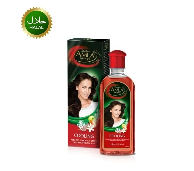 Amla Hair Oil Cooling 200ml premium hair care oil with amla extract cooling effect reduces hair fall strengthens roots and nourishes scalp