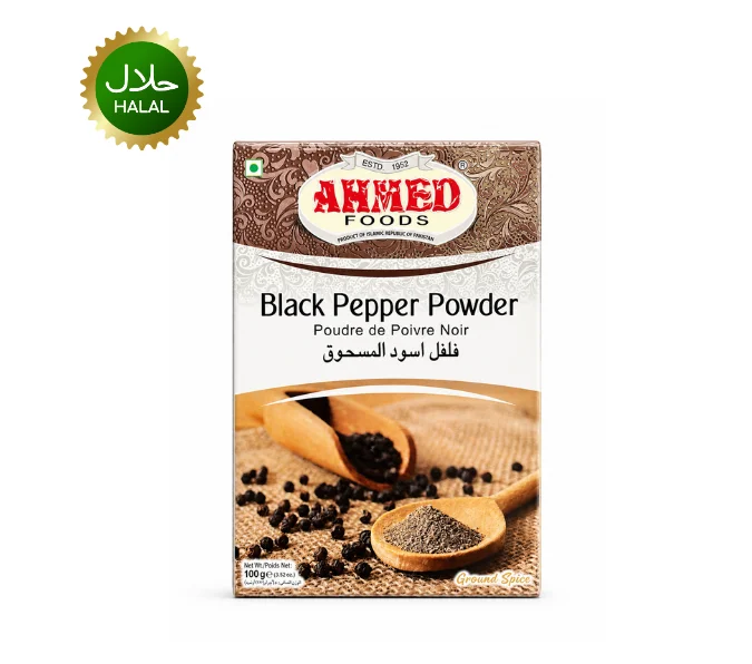 Ahmed Black Pepper Powder 100g premium spice pack