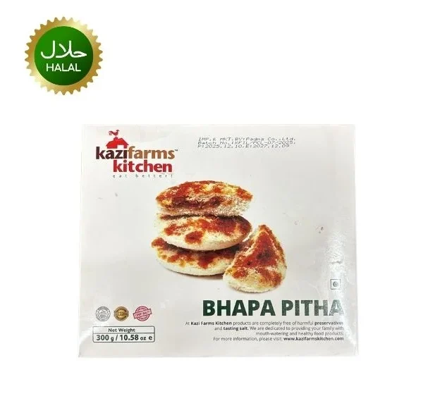 Kazi Farms Bhapa Pitha 300g (6 Pieces) soft steamed rice cake traditional Bangladeshi frozen snack pack